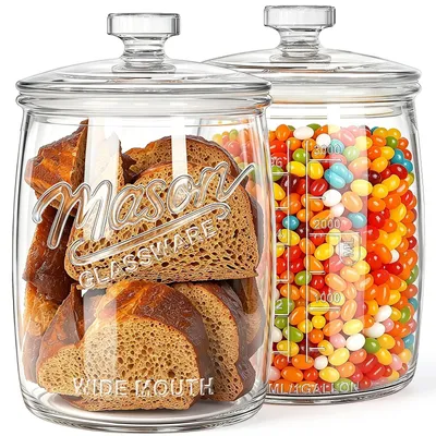 Vorratsgläser Glas 3,5 l, 2 Stück, luftdicht mit Deckel