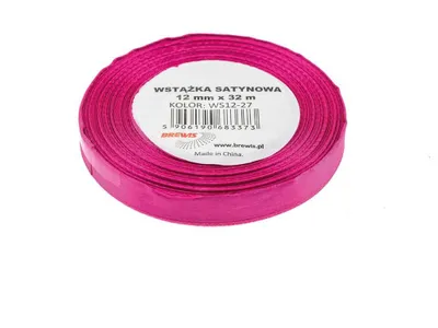 Image de Ruban de satin fuchsia 12mmx32m