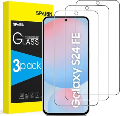 Zdjęcie produktu dla SPARIN 3 sztuki Samsung Galaxy S24 FE szkło ochronne 6,7 cala 9H twardość HD przezroczysty ochraniacz ekranu