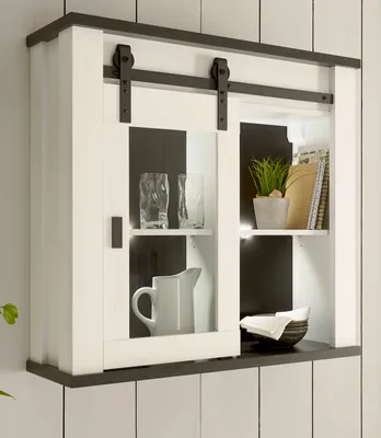 Produktbild von Küche Hängeschrank "Stove" in weiß Pinie Küchenschrank hängend 93 x 90 cm
