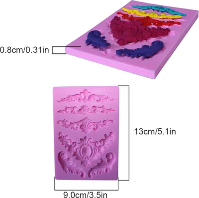 Obrázek produktu pro DIY 3D květinová barokní ozdoba silikonová forma, fondánová forma, nástroj na zdobení cupcaků a dortů