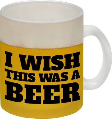 Produktbild von I Wish This Was A Beer Glas Tasse mit Bier Motiv
