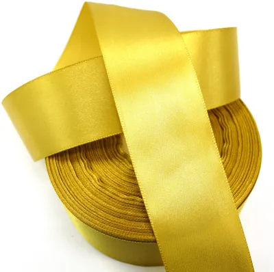Taftband 50 m x 40 mm, Satinband, Gold, Dekorationsband