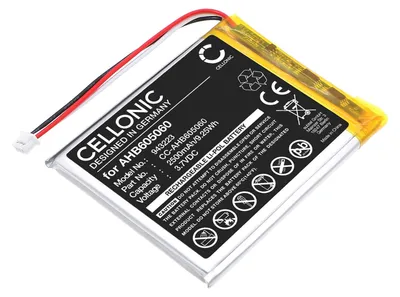 Immagine prodotto di CELLONIC 1x Batteria per Babyphone Compatibile con HelloBaby HB50, HB40, HB6351, AHB605060 – (2500mAh, 3.7V)