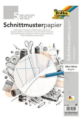 Immagine prodotto di Folia 790 Schnittmusterpapier - 100 x 150 cm, 5 Bogen, transparent