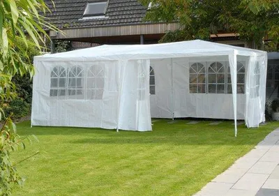 Produktbild von Ibenzoa® 6 x 6 m Partyzelt mit abnehmbaren Seitenwänden – wasserdicht, UV-beständig, Aluminiumlegierung, für bis zu 10 Personen