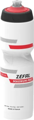 Image de Bouteille Zefal Magnum Pro, capacité de 975 ml, coloris blanc/rouge/noir.