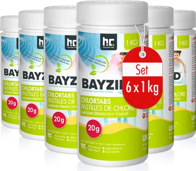 Produktbild von 6x 1 kg BAYZID® Chlortabs 20g langsam löslich