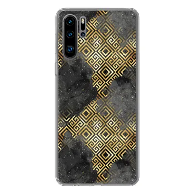 Produktbild von MuchoWow® Handyhülle Schutzhülle Hülle für Huawei P30 Pro Gold - Marmor - Muster Silikon Softcase Handy Hülle - Schutzdeckel