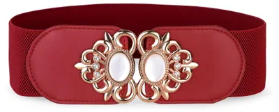 Produktbild von BlackButterfly Taillengürtel Damen Zierschließe Gold, Rot, S