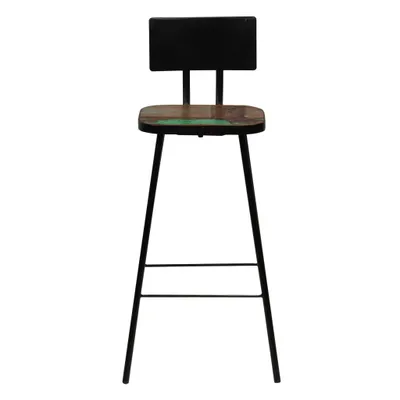 Image de vidaXL Tabouret de bar 2 pcs. Vieux bois massif