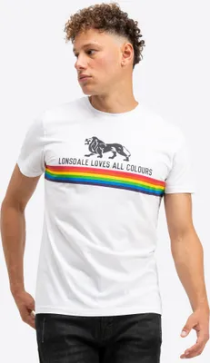 Image de T-shirt homme coupe normale NELSON Blanc Lonsdale