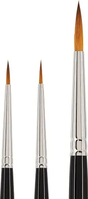 Produktbild von VBS Kolinex Synthetik Pinsel Set 3 Stück Superfein für präzises Malen