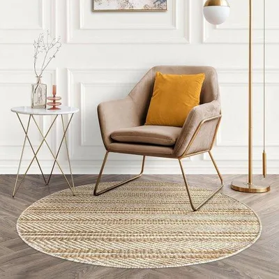 Produktbild von Famanu Teppich rund 100 x 100 cm - Jute und Wolle