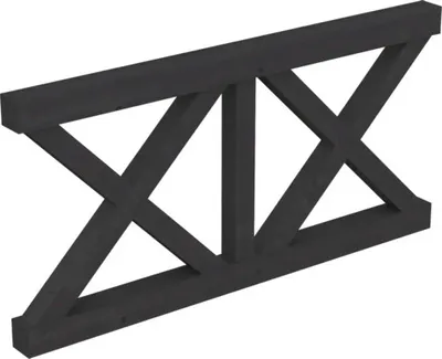 Produktbild von Brüstung Andreaskreuz SKAN HOLZ 170 x 84 cm anthrazit