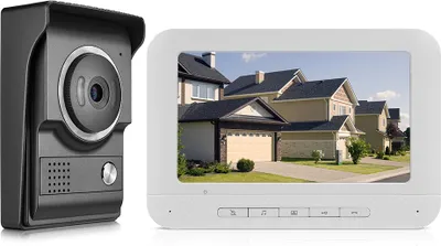 Produktbild von 7 zoll Video-tš¹rsprechanlage Tš¹rklingel Intercom Kit TFT-LCD Farbbildschirm 1 Innenmonitor 1 Au?enkamera Unterstš¹tzung Nachtsicht Wasserdicht Entsperren Monitor Fš¹r Home Apartment Villa