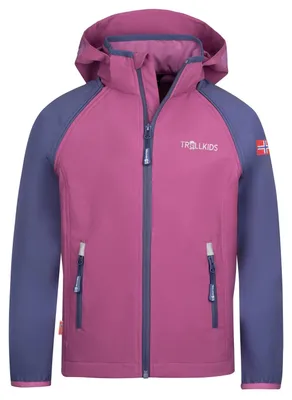 Produktbild von Trollkids Rondane Zip Off Kinder Rosa Jacke Softshelljacke Alltag (819-242)