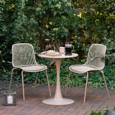 Productafbeelding van House Nordic Bistrotafel Meira Staal Taupe ø60cm