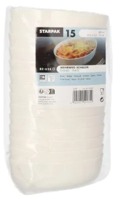 Produktbild von Mehrweg-Schalen oval 450 ml 5 cm x 10,5 cm x 15,5 cm weiss "Cella"