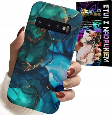 Obrázek produktu pro Pouzdro Pro Samsung Galaxy S10 - Modrozelený Mramorový Zadní Design