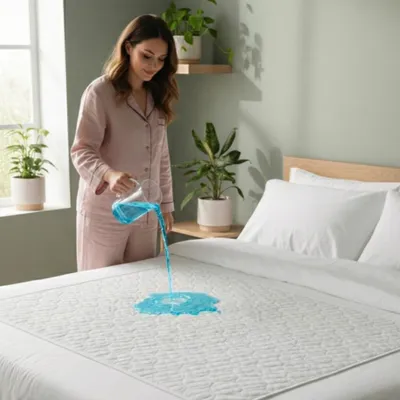 Obrázok produktu pre Ochranná podložka do postele, umývateľná, vodeodolná, 132x90 cm, s vysokou savosťou, určená do postele