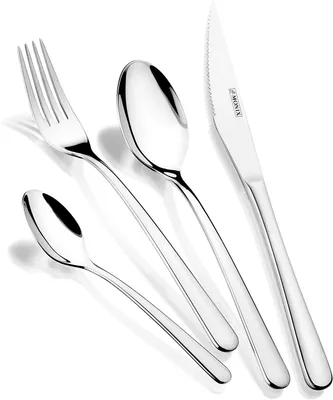 Image de Monix Pisa set de couverts avec couteau à steak - 24 pièces