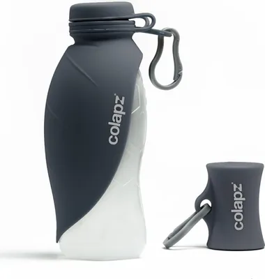Immagine prodotto di Set di borraccia e cibo per cani Colapz - 570 ml - Grigio Colapz