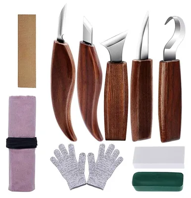 Immagine prodotto di Set di 10 utensili in legno per bambini, completo di coltello di sicurezza