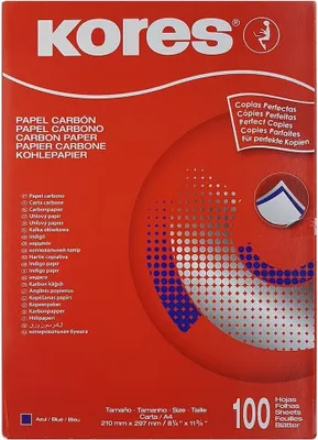 Produktbild von Kores Durchschreibepapier DIN A4 blau 100 Blatt