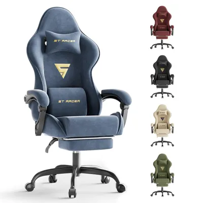 Produktbild von Verdego Gaming-Stuhl, Bürostuhl Ergonomisch, Chefsessel Racing Stuhl Computerstuhl, Höhenverstellbarer Schreibtischstuhl, Graublau