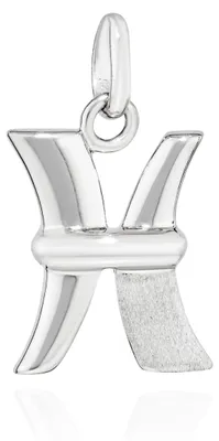 Produktbild von NKlaus Kettenanhänger X, 925 Silber, teilmatt rhod., Amulett, 14x10mm