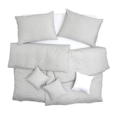 Obrázek produktu pro SCANquilt povlečení SATÉN PLUS světle šedá 100% dlouhovlákná česaná bavlna 140 x 200/70 x 90 cm