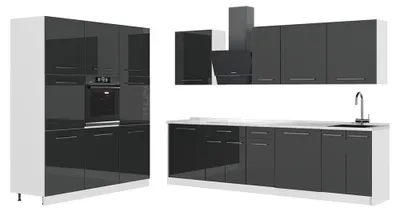 Immagine prodotto di Cucina componibile Vicco Fame-Line Antracite lucido/Bianco 460 cm, PL Marmo, Model 63819