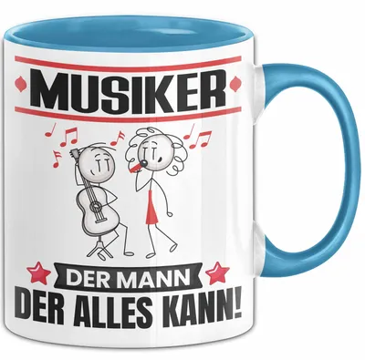Produktbild von Musiker Tasse Geschenk für Musiker Der Mann Der Alles Kann Geschenkidee zum Geburtstag (Blau)