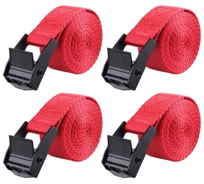 Obrázok produktu pre Popruhy, šírka 25 mm, nosnosť 200 kg, červené, 4 kusy, dĺžka 1,5 m