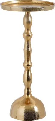 Produktbild von Mica Decorations Duco Beistelltisch - H54 x Ø25 cm -100% - Recyceltes Aluminium - Gold