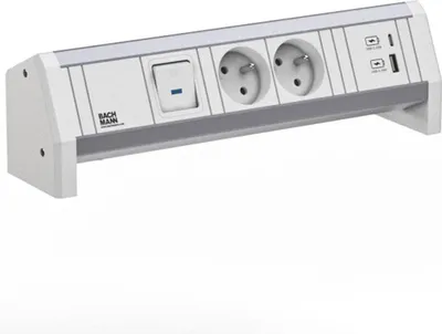 Obrázek produktu pro Bachmann Desk 2Xute 1Xusb A/C 22W 1Xvypínač Gst18 Ral9010