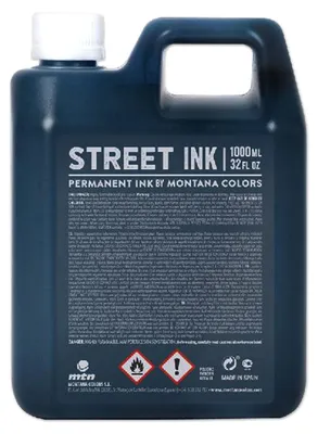 Produktbild von Nachfülltinte Schwarz 1000ml – permanente Markertinte | MTN STREET INK