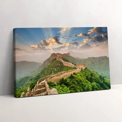 Produktbild von Die Große Mauer von China – Leinwandbild Wandbild – 30x20 cm – Leinwandbilder – Wandbilder – Schlafzimmer – Flur