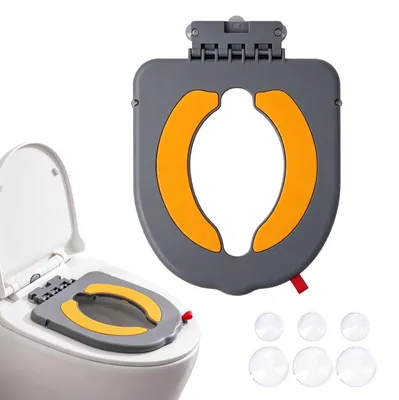 Produktbild von Toilettensitz Für Babys, Lernkissen Mit Saugnäpfen, Klappbares Toilettensitz Kinder, Kinder-Toilettensitz, Rutschfest Toilettentraining Toilettenaufsatz Für Jungen Und Mädchen Geeignet