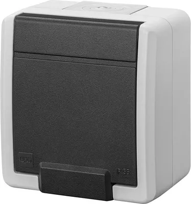 Immagine prodotto di ELEKTROMET | Presa IP55 - 1x 2P+Z - Grigia - Ermetica - Impermeabile - Durevole