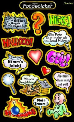 Produktbild von Sticker Neutral 1 Motiv 7 lustige Sprüche 10,7 x 17 cm selbstklebend