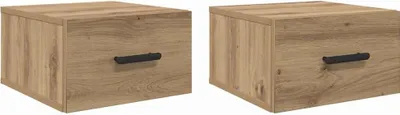 Obrázek produktu pro vidaXL Noční stolek 2 ks Artisan dub 35 x 35 x 20 cm Materiál na bázi dřeva