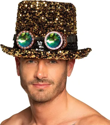 Produktbild von Glitzergold Steampunk-Zylinder