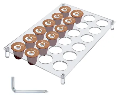 Obrázok produktu pre Držiak na kávové kapsule s 24 priehradkami, vhodný do kuchyne a kancelárie