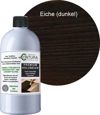 Produktbild von Contura 500ml. Holzbeize Wasserbeize Möbel Farbe - Eiche Dunkel