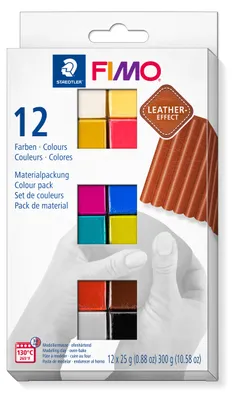 Zdjęcie produktu dla Staedtler FIMO 8013 C, Glinka do modelowania, Różne kolory, Dorosły, 12 szt., 130 °C, 30 min