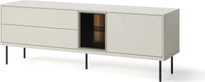 Produktbild von Furniture24 Tv - Lowboard Epiro Ep-06 Fernsehschrank Kaschmir / Dunkle Eiche