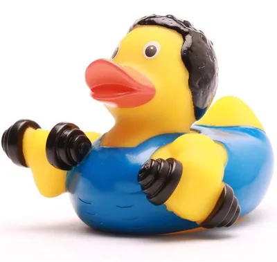 Produktbild von Badeente Bodybuilder Vinyl 7,5 cm