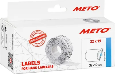Produktbild von METO Etiketten für Preisauszeichner 32 x 19 mm weiß 5 Rollen à 1.000 Etiketten